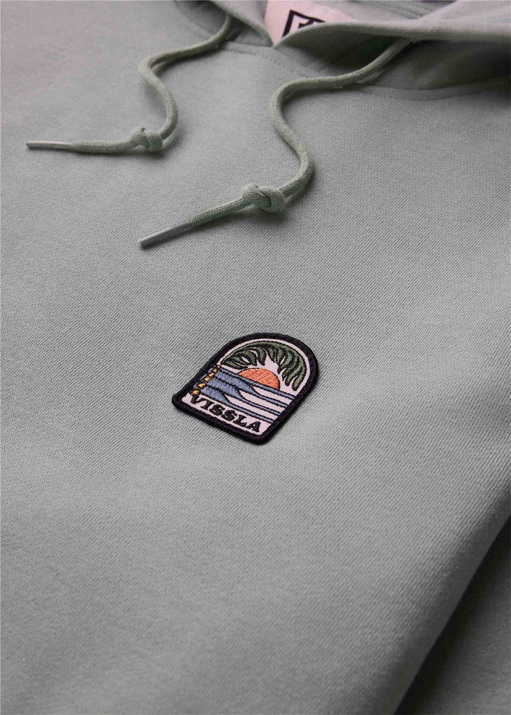 Vissla Solid Sets Eco Po Hoodie in Aloe, view 3