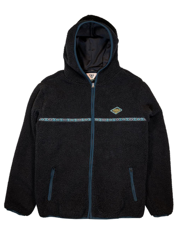 Vissla Legall Sherpa Zip Hoodie in Black