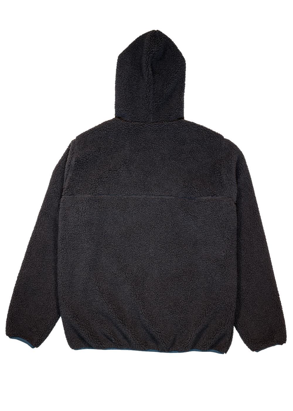 Vissla Legall Sherpa Zip Hoodie in Black, view 2