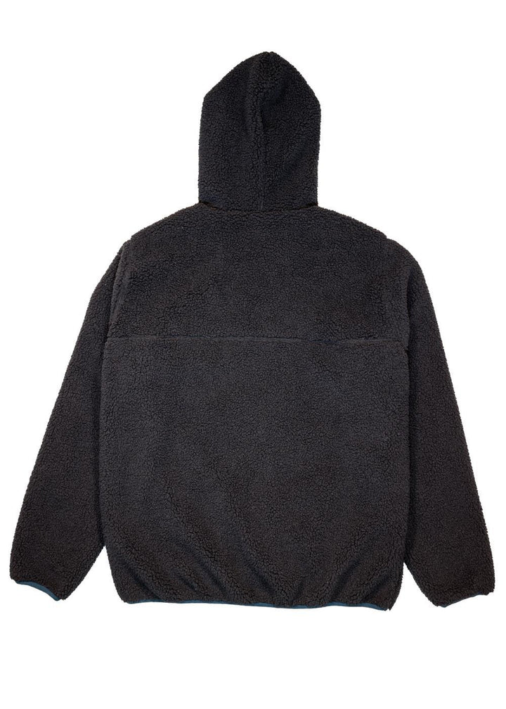 Vissla Legall Sherpa Zip Hoodie in Black, view 2