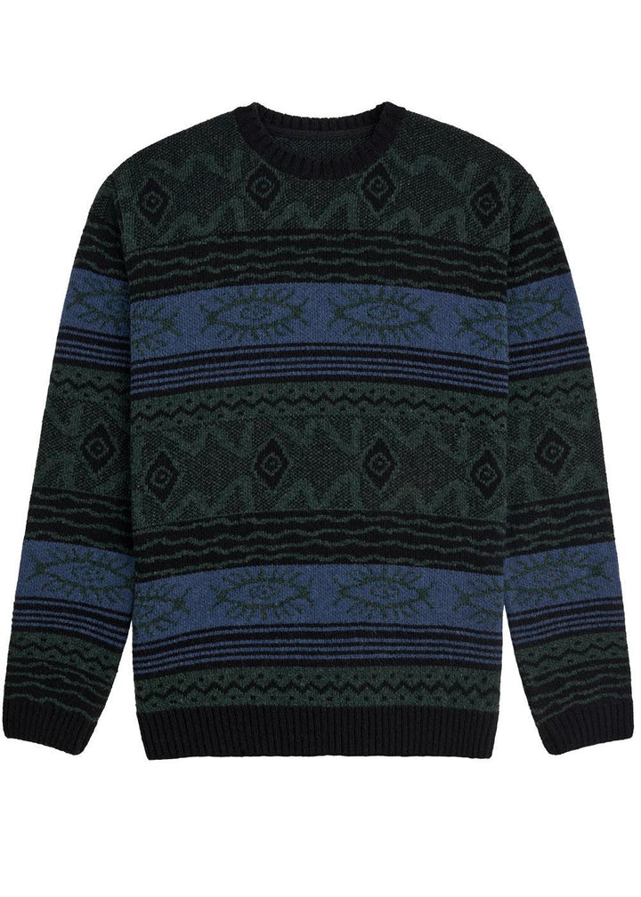 Vissla Blur Jacquard Crew Sweater in Black