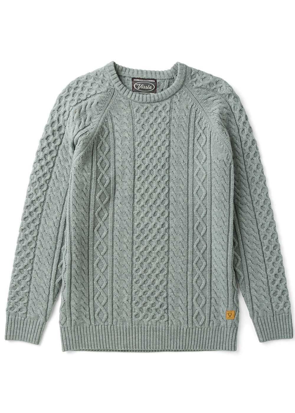 Vissla William Wool Sweater in Grey Heather
