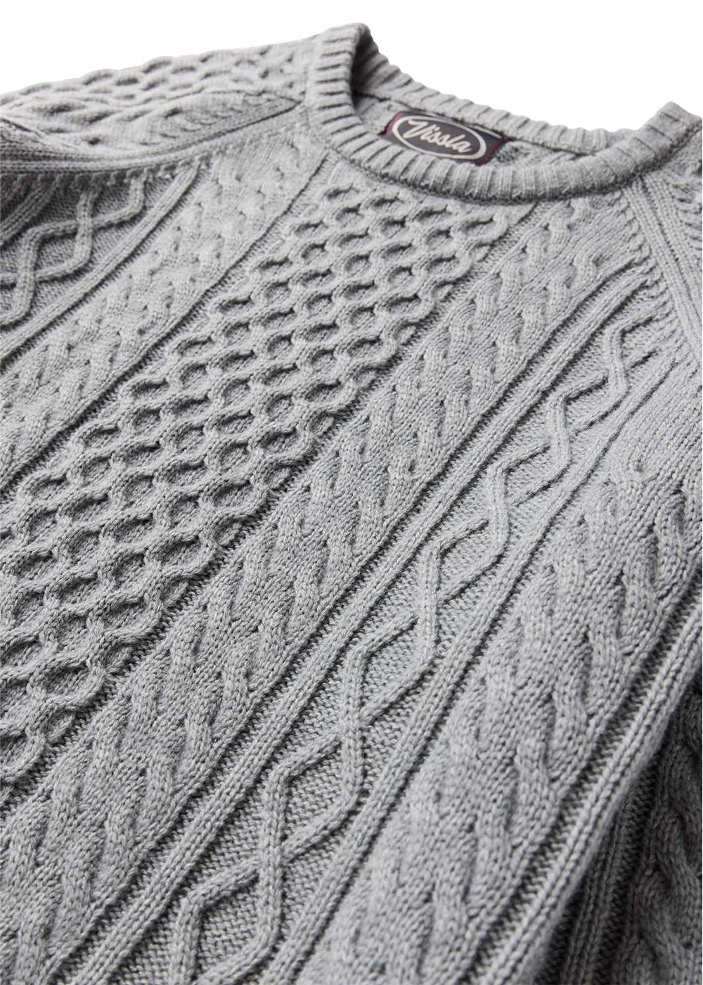 Vissla William Wool Sweater in Grey Heather, view 3