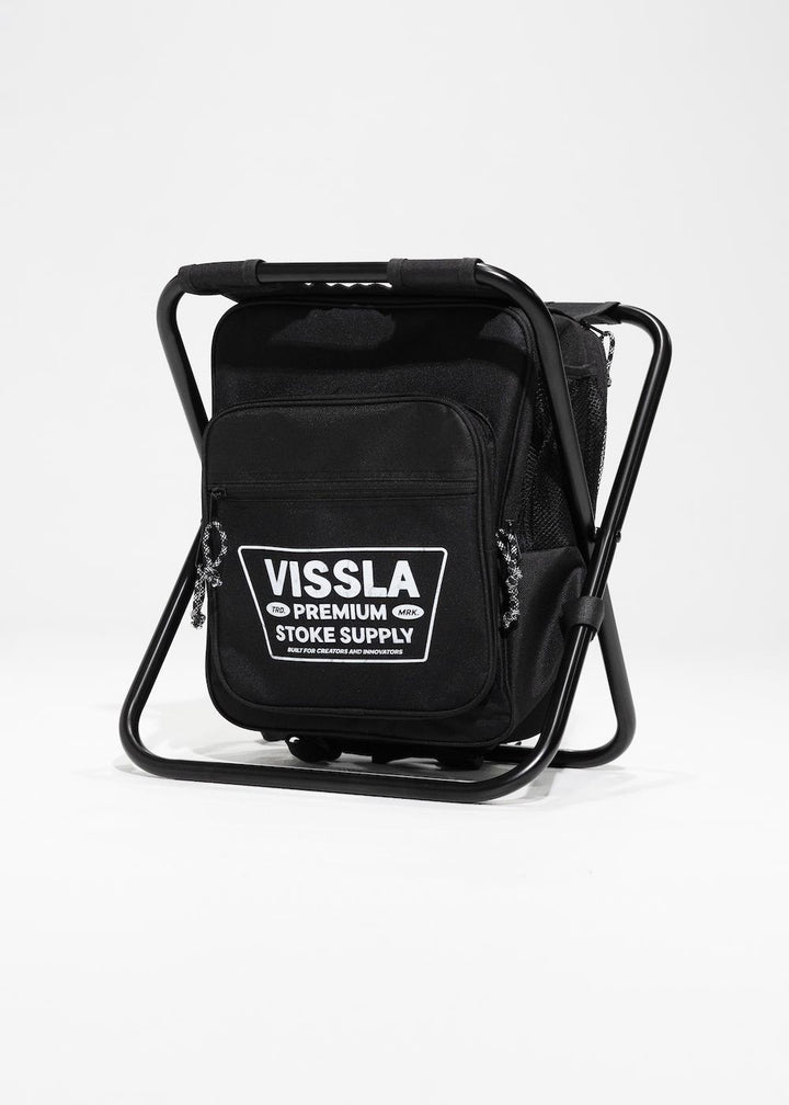 Vissla Stoke Supply Backpack Chair Combo in Black, view 2