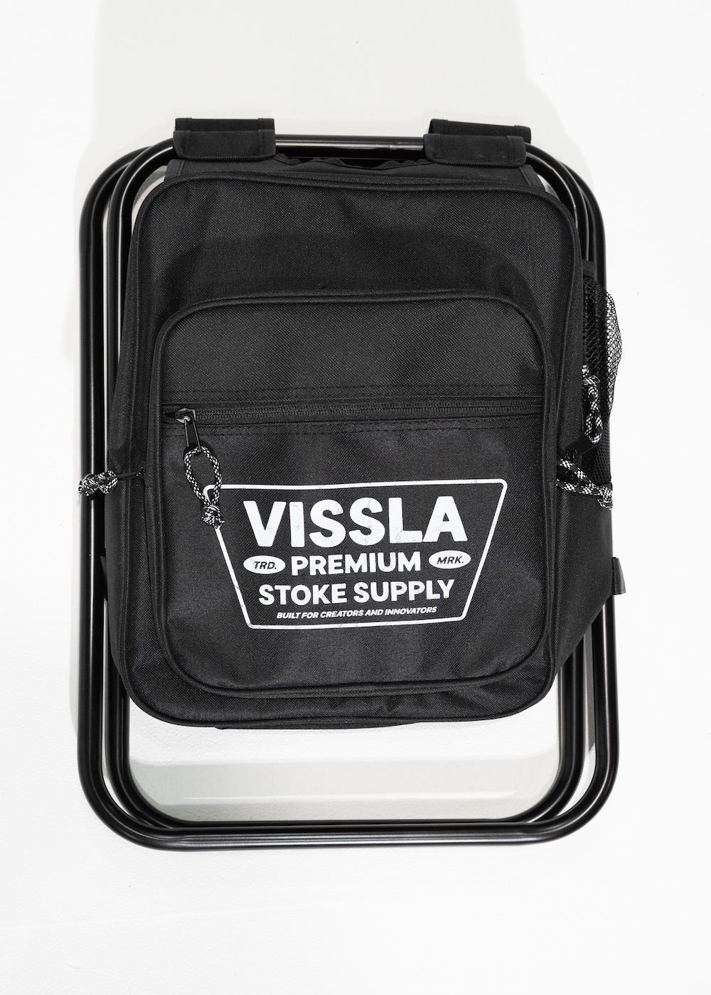 Vissla Stoke Supply Backpack Chair Combo in Black, view 5