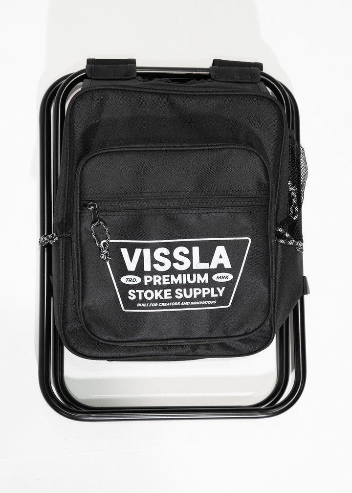 Vissla Stoke Supply Backpack Chair Combo in Black, view 5