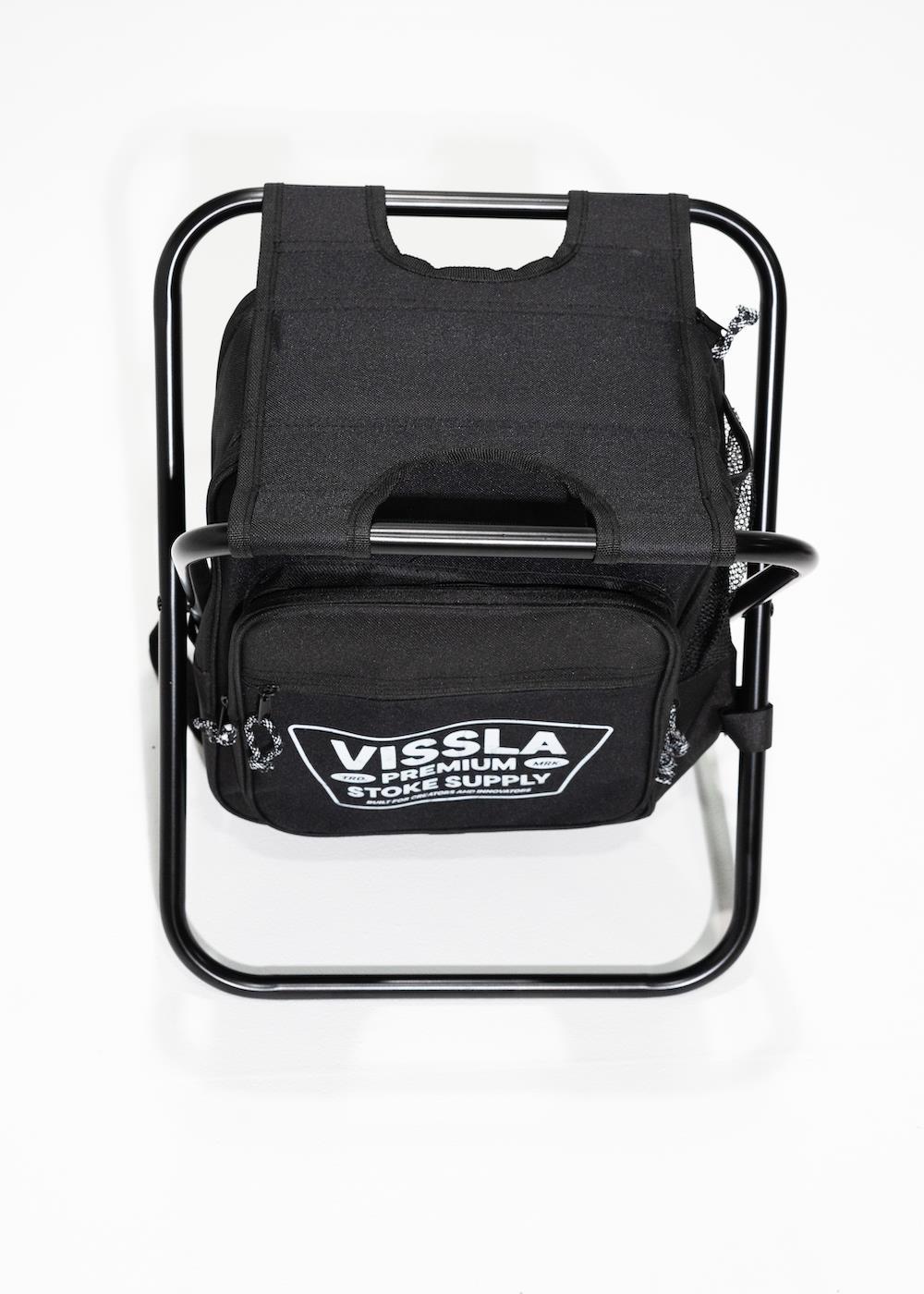 Vissla Stoke Supply Backpack Chair Combo in Black, view 7