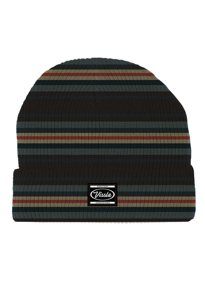Vissla Creators West Coast Jacquard Eco Beanie in Phantom, view 2
