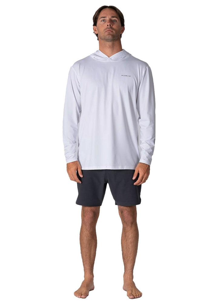 Vissla Twisted Eco Hooded Ls Sun Shirt in White