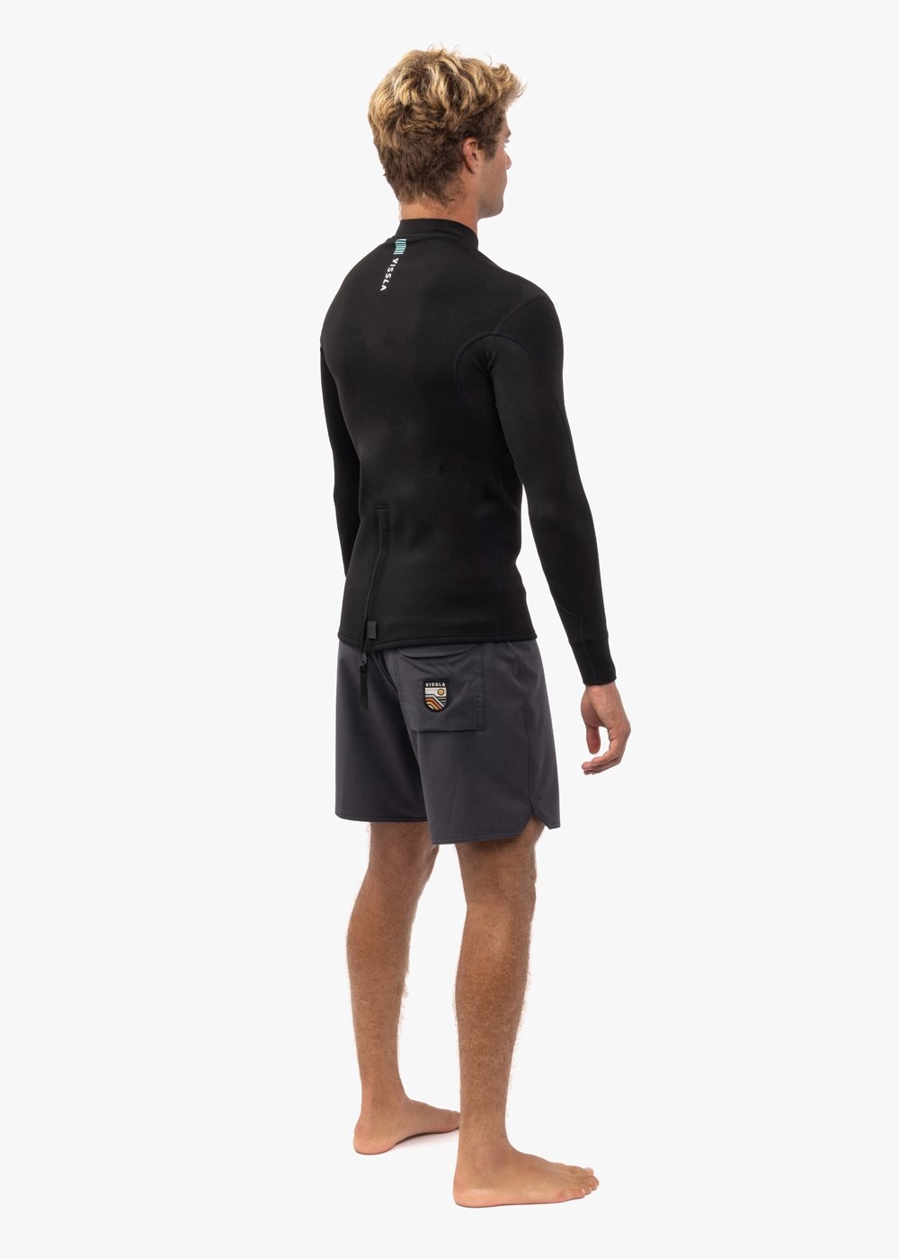 Vissla 7 Seas 1Mm Ls Jacket in Black, view 2