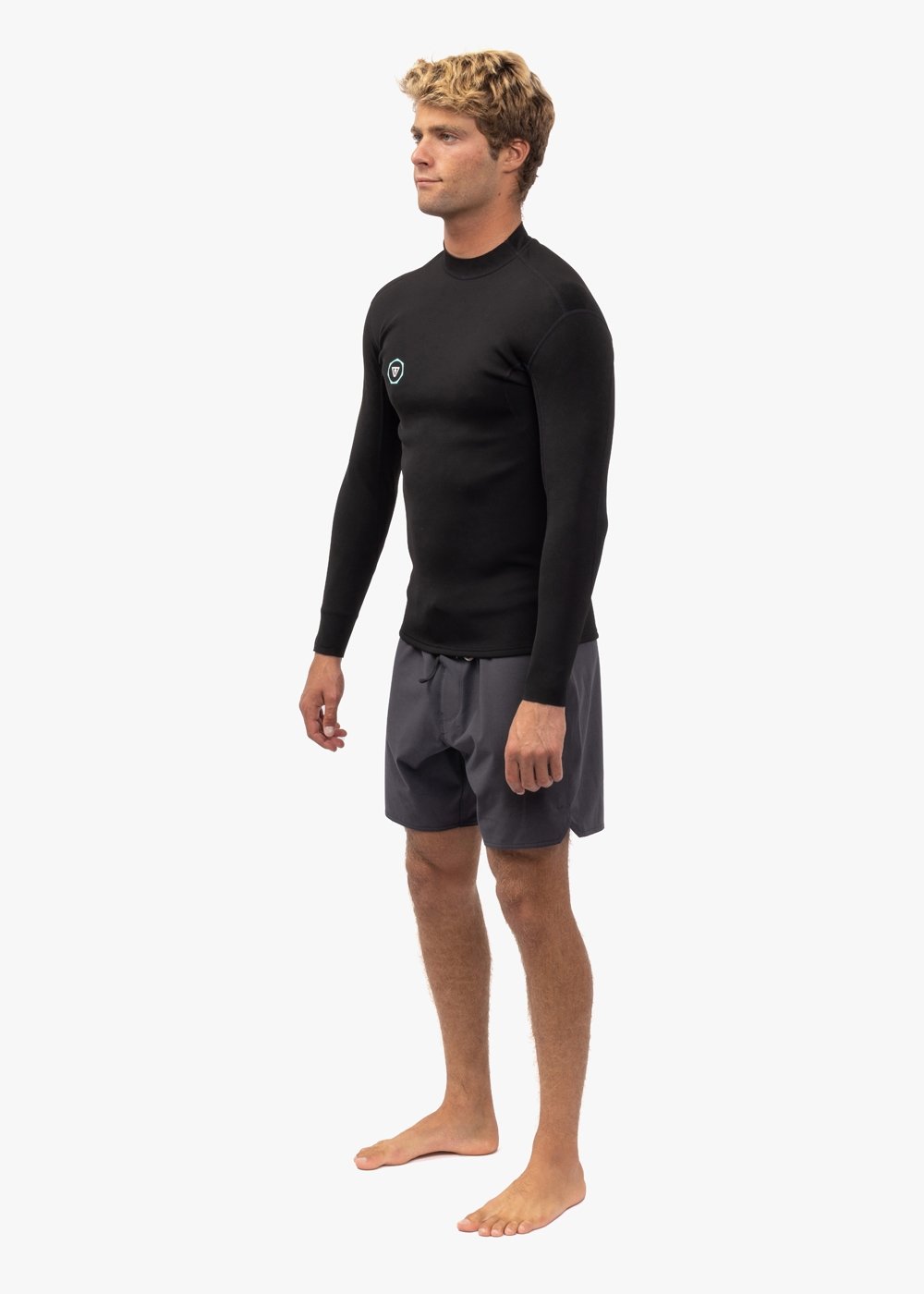 Vissla 7 Seas 1Mm Ls Jacket in Black, view 3