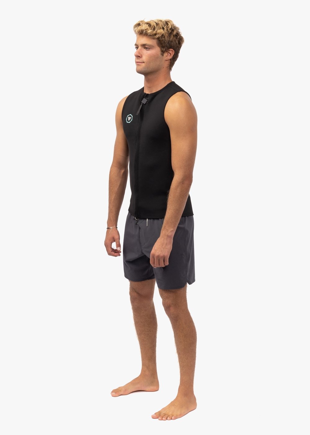 Vissla 7 Seas 2Mm Front Zip Vest in Black, view 4