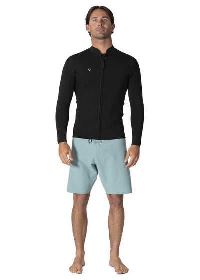 Solid Sets 2Mm Front Zip Jacket