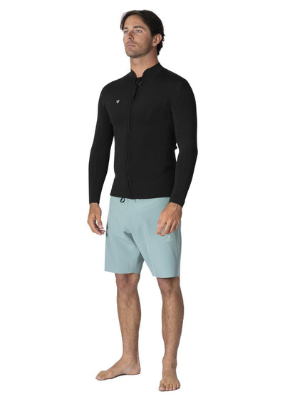 Solid Sets 2Mm Front Zip Jacket