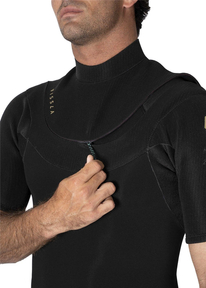 Vissla New Seas 2-2 Ss Full U - Zip in Black, view 2