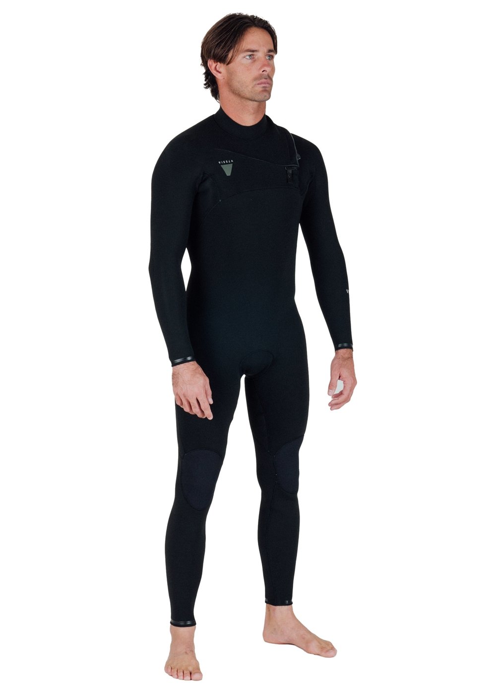 Vissla Natural Seas 3-2 Full Chest Zip in Black, view 15