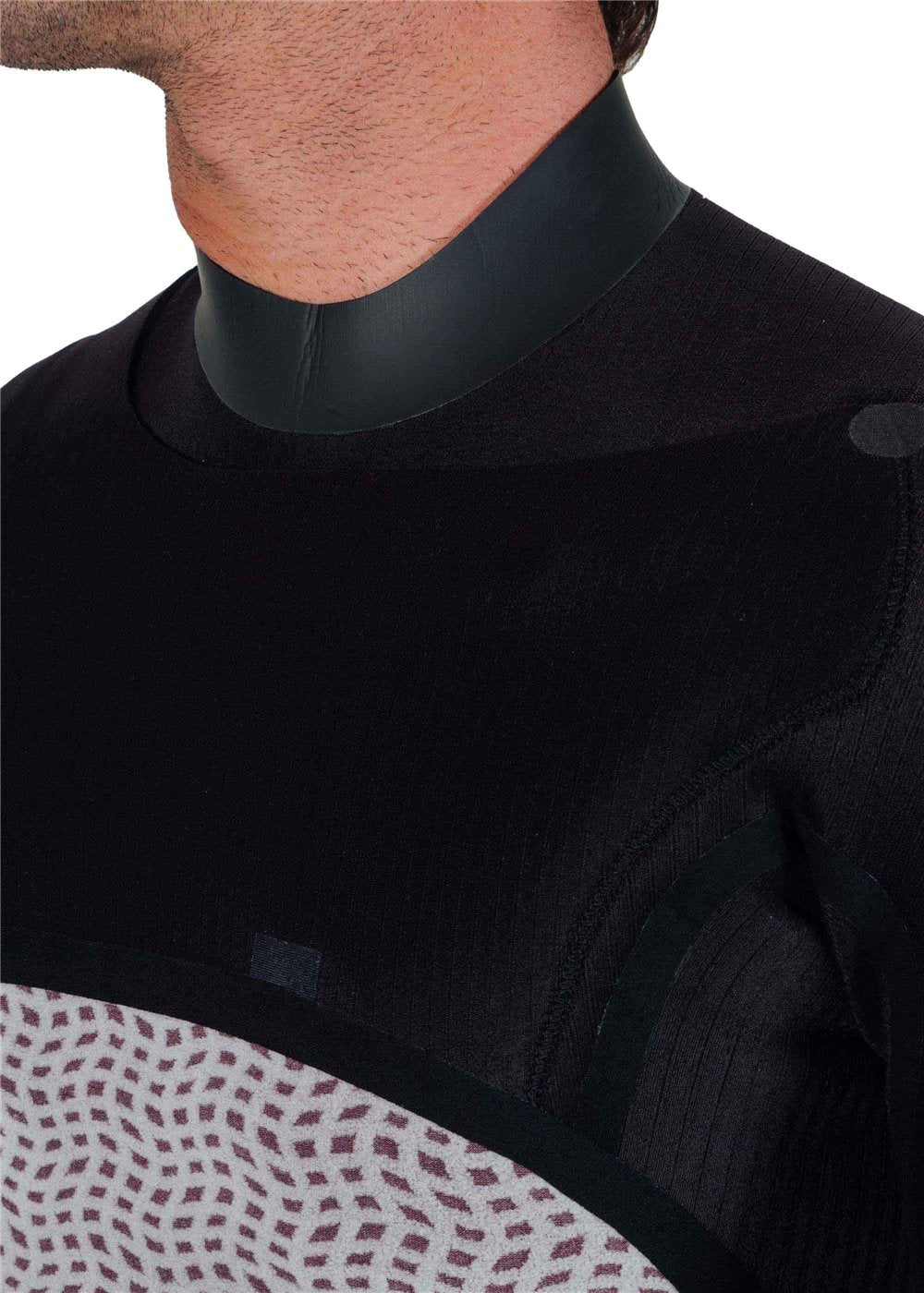 Vissla Natural Seas 3-2 Full Chest Zip in Black, view 19