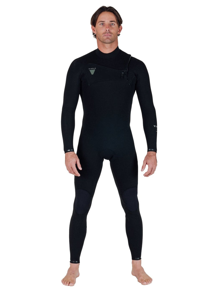 Vissla Natural Seas 3-2 Full Chest Zip in Black, view 2