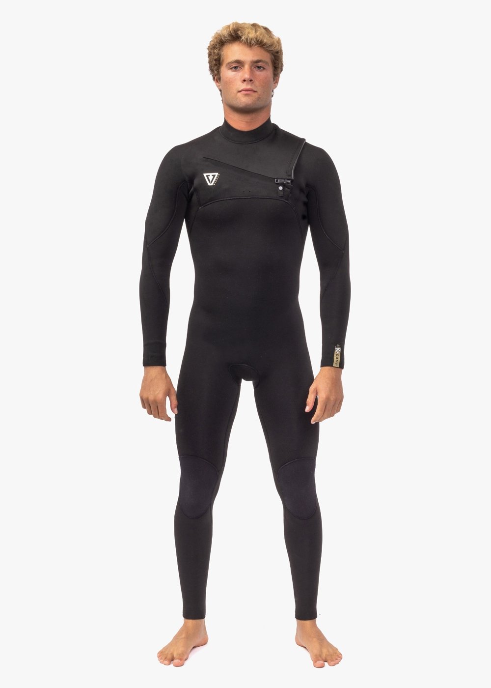 Vissla 7 Seas Comp 3-2 Full Chest Zip in Black, view 2