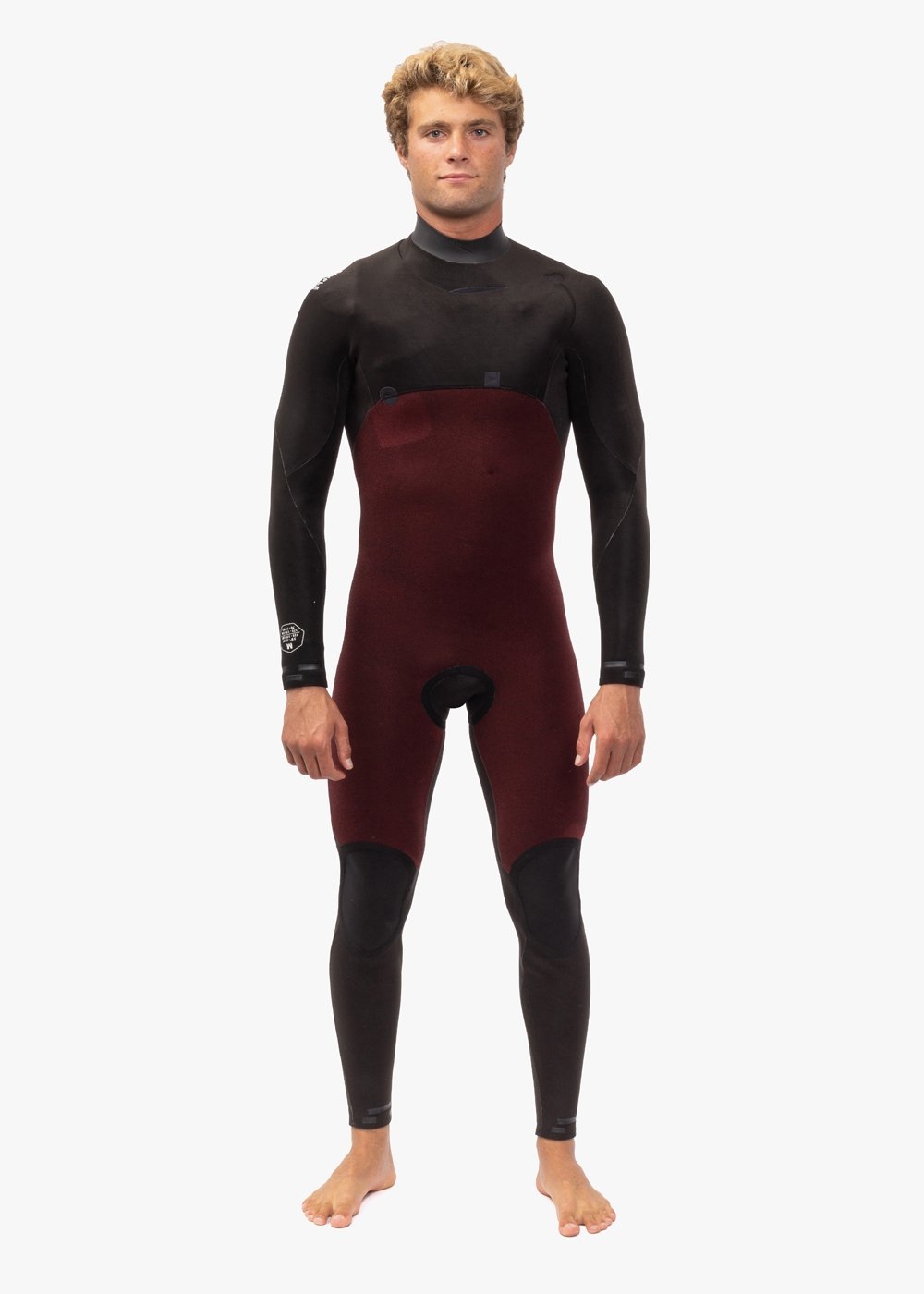 Vissla 7 Seas Comp 3-2 Full Chest Zip in Black, view 7