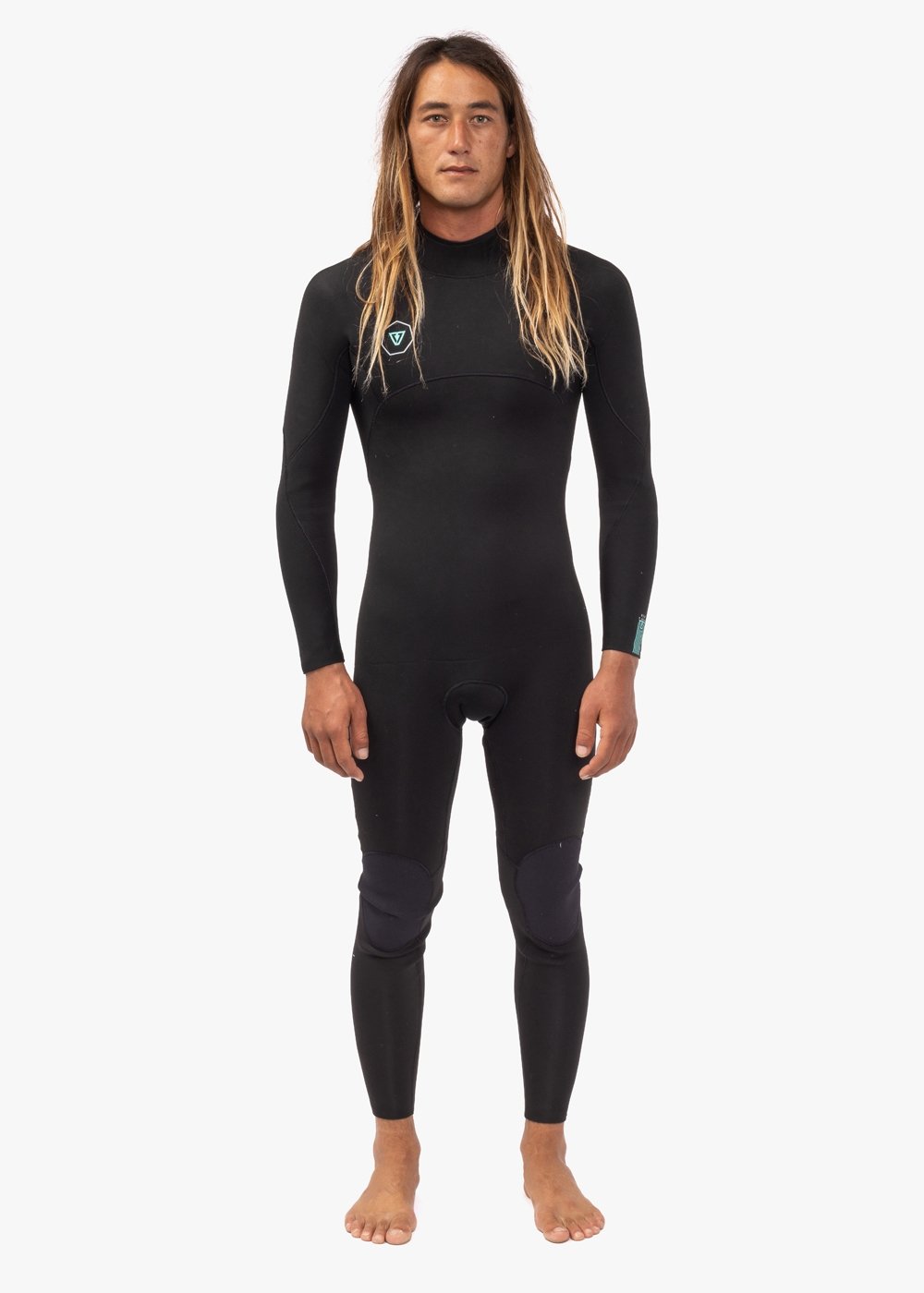 Vissla 7 Seas 3-2 Full Back Zip in Black, view 2