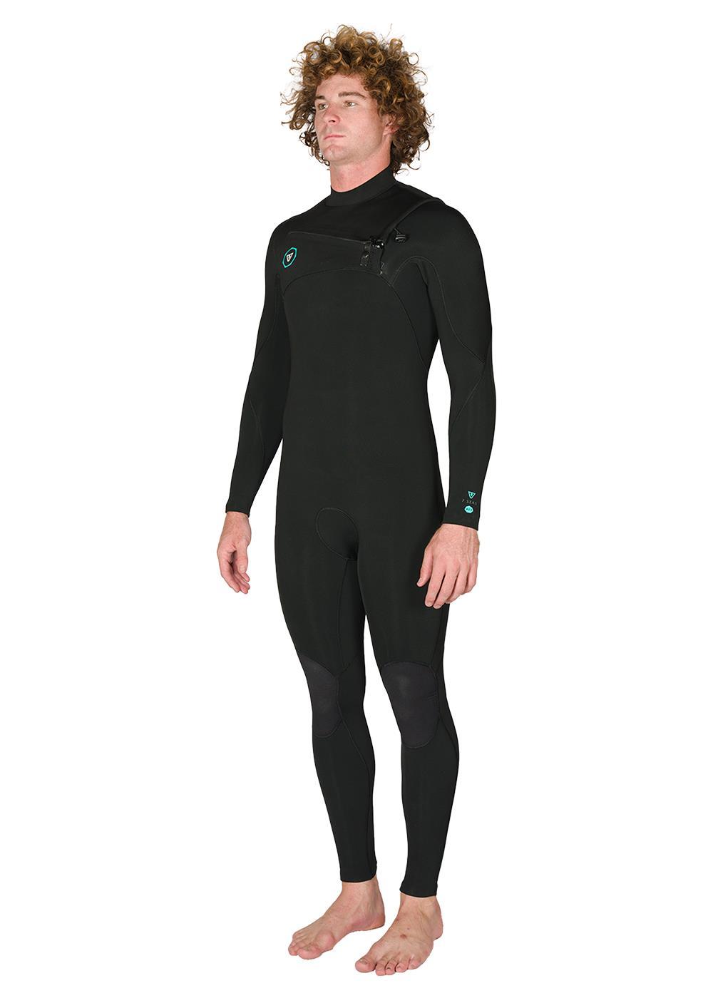 Vissla 7 Seas 3-2 Full Chest Zip in Black, view 6