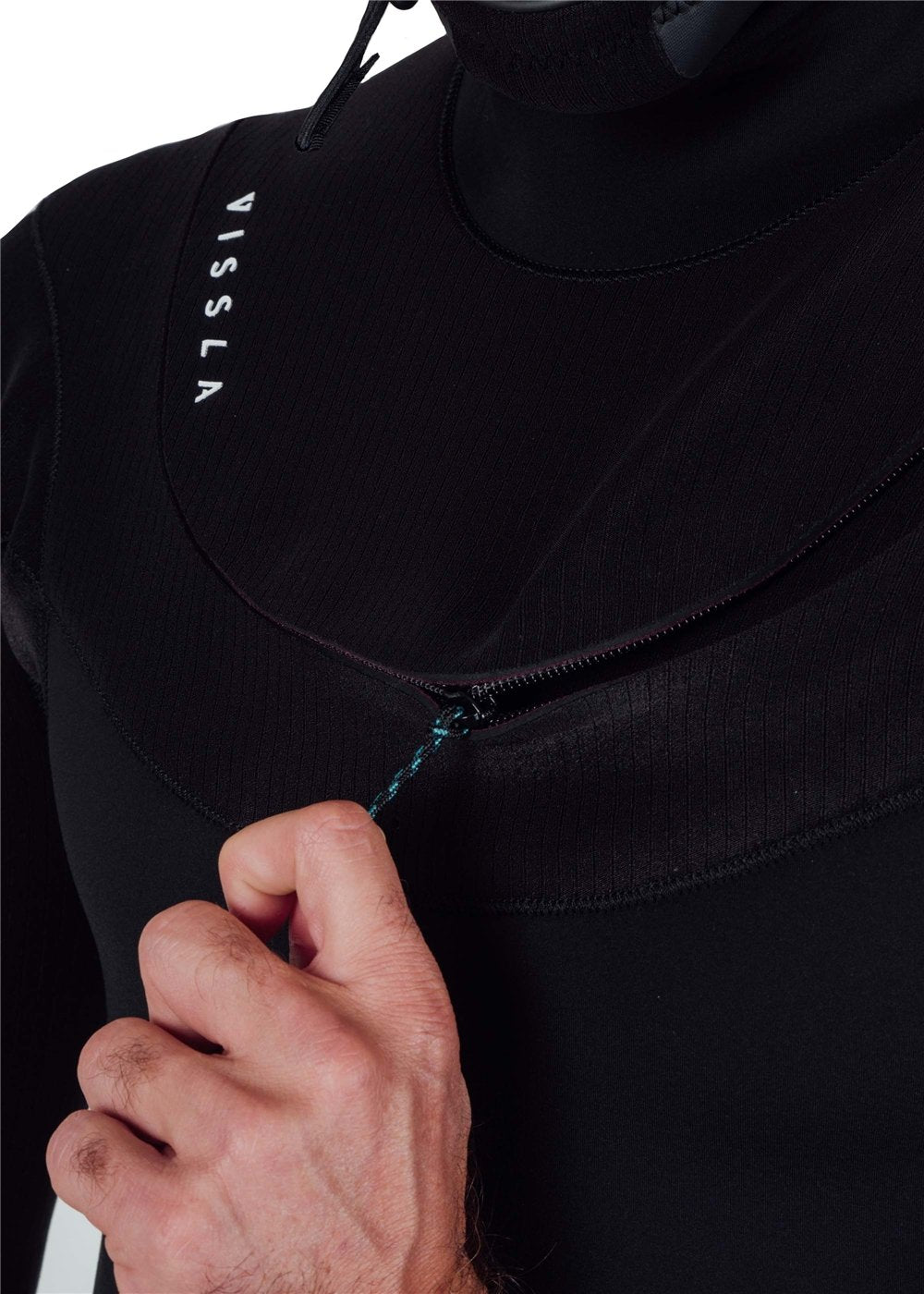 Vissla New Seas 4-3 Hooded U - Zip in Black, view 17