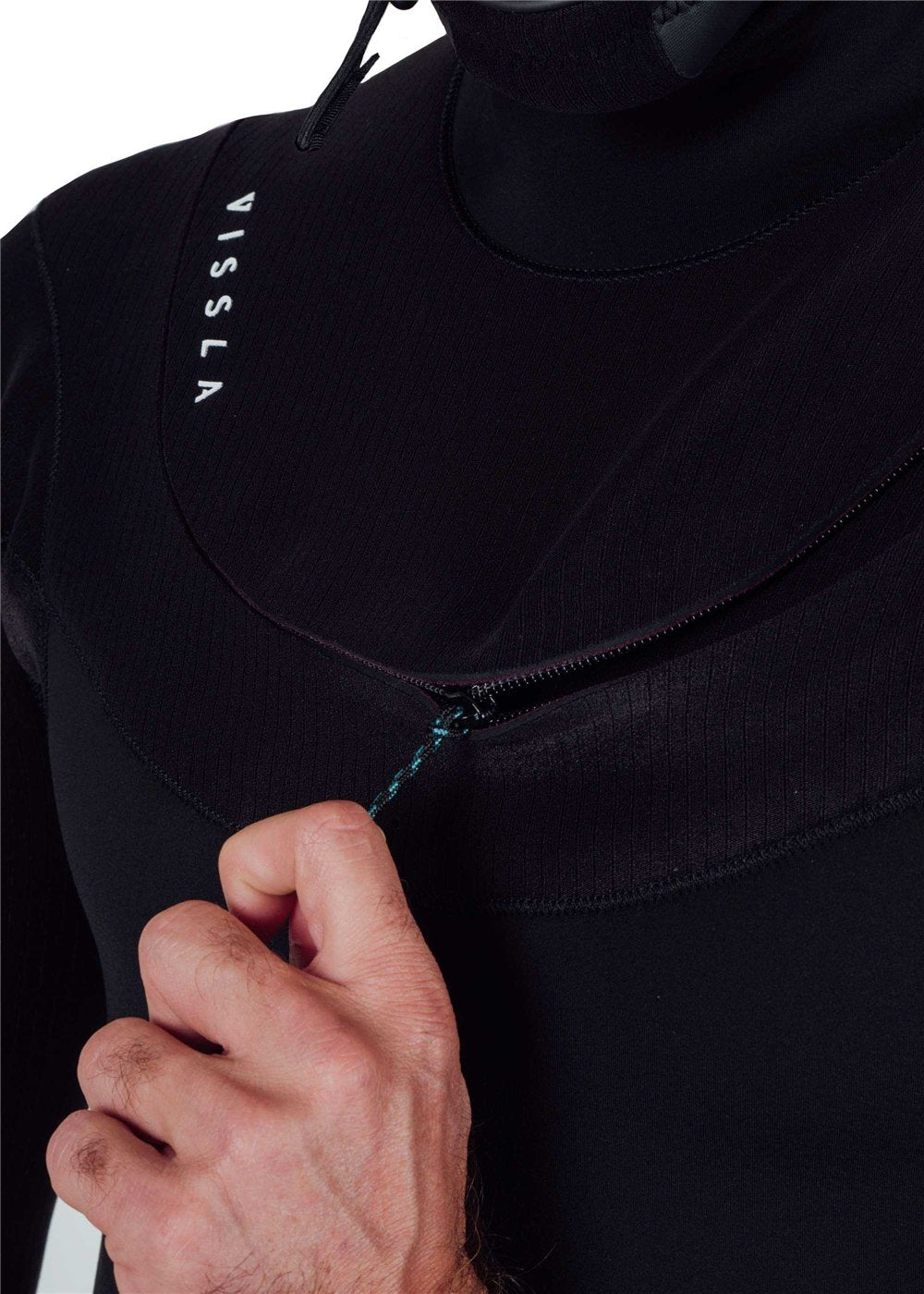 Vissla New Seas 4-3 Hooded U - Zip in Black, view 18