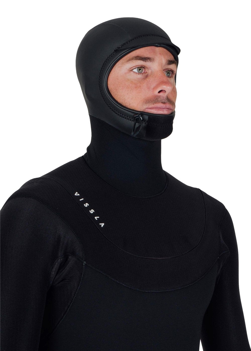 Vissla New Seas 4-3 Hooded U - Zip in Black, view 3