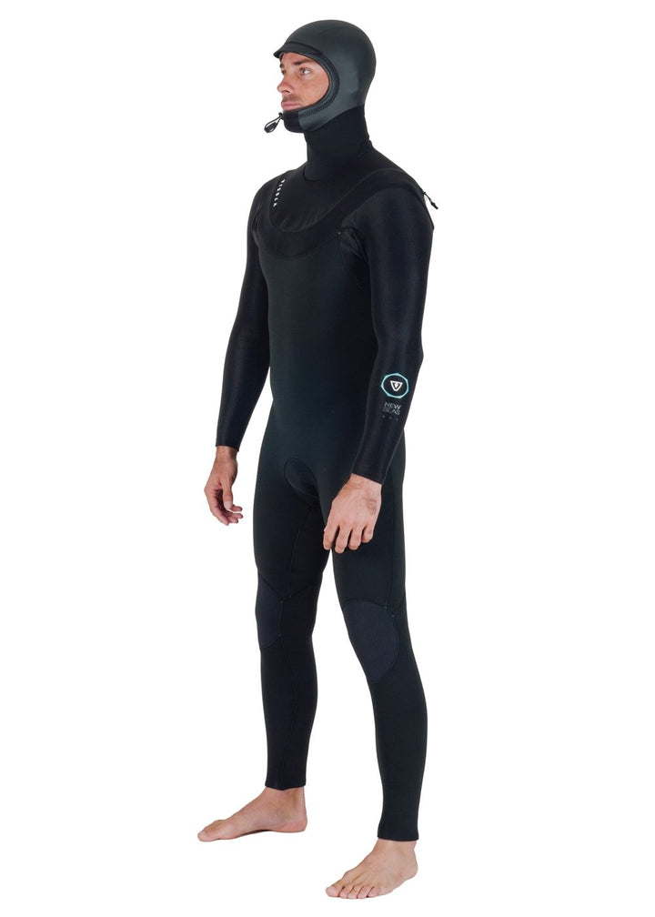 Vissla New Seas 4-3 Hooded U - Zip in Black, view 6