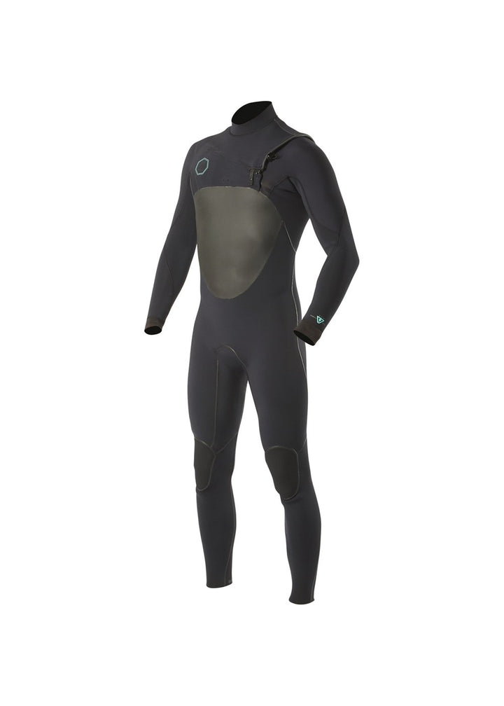 Vissla North Seas 4-3 Full Chest Zip in Black, view 3