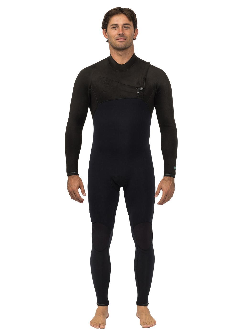 Vissla High Seas II 4-3 Full Chest Zip in Stealth, view 2