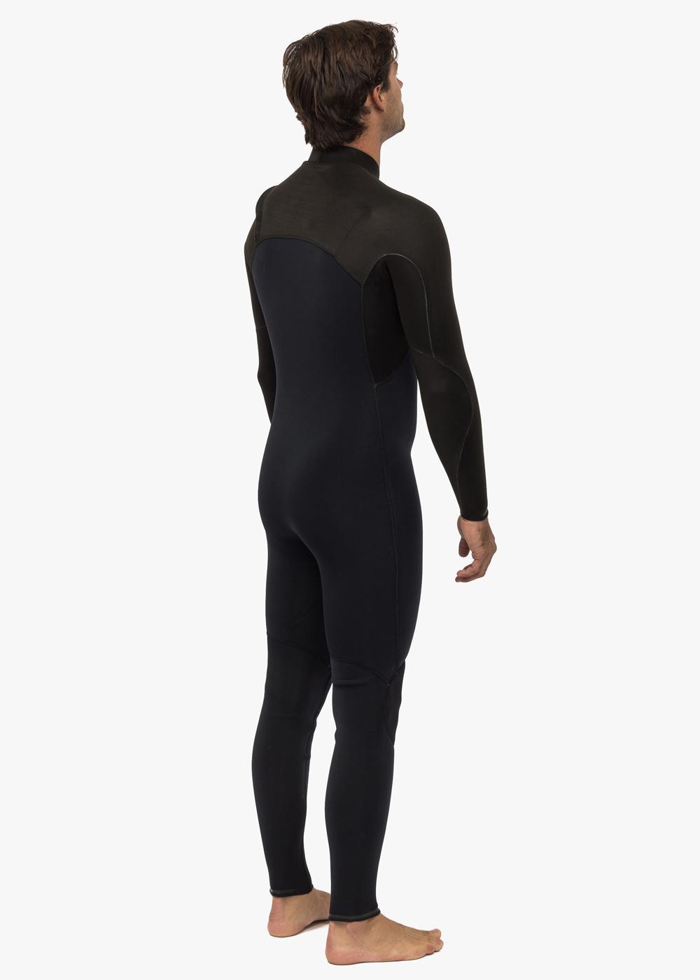 Vissla High Seas II 4-3 Full Chest Zip in Stealth, view 3