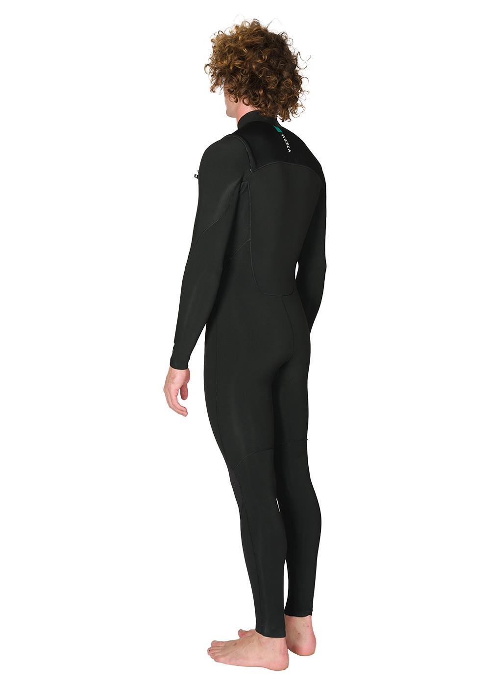 Vissla 7 Seas 4-3 Full Chest Zip in Black, view 5
