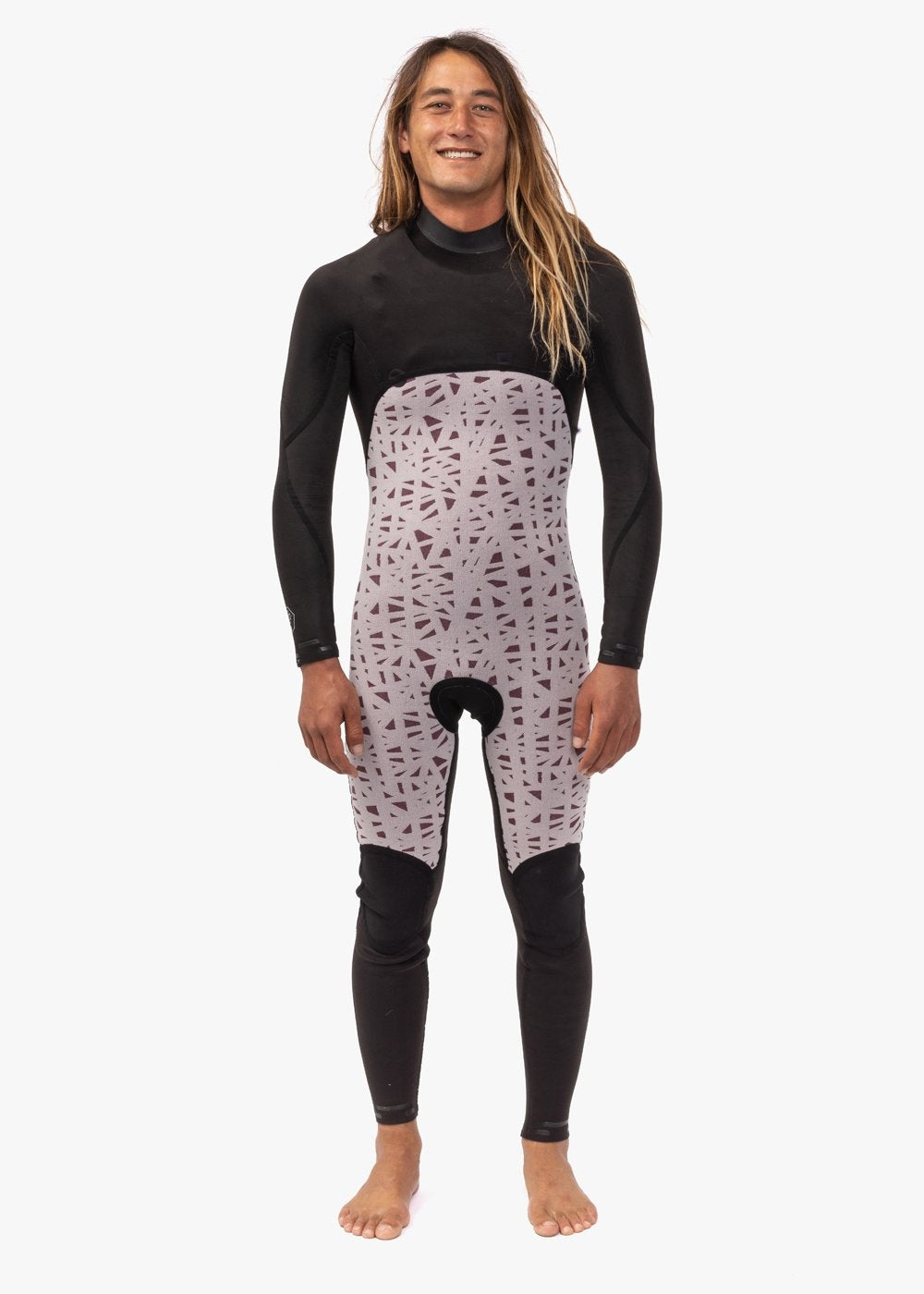 Vissla 7 Seas 4-3 Full Chest Zip in Stealth, view 6