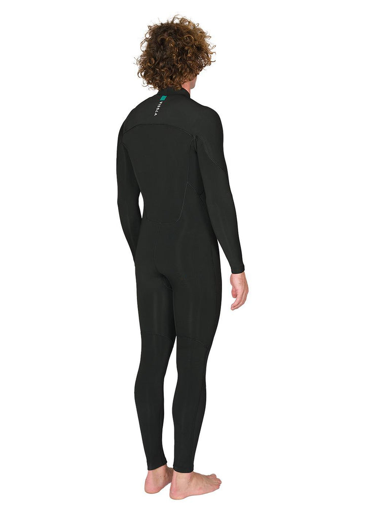Vissla 7 Seas 4-3 Full Chest Zip in Black, view 3