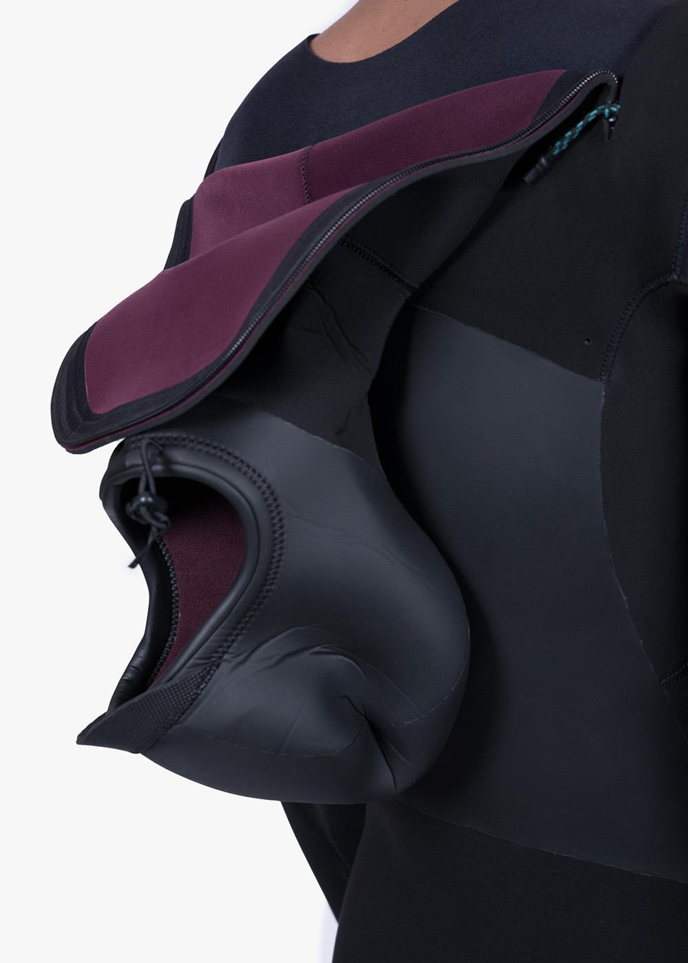 Vissla New Seas 5-4 Hooded V - Zip in Black, view 11