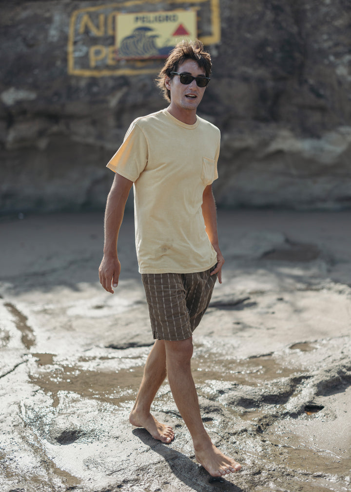 Vissla Solid Sets Cosmic Ss Tee in Dune, view 2